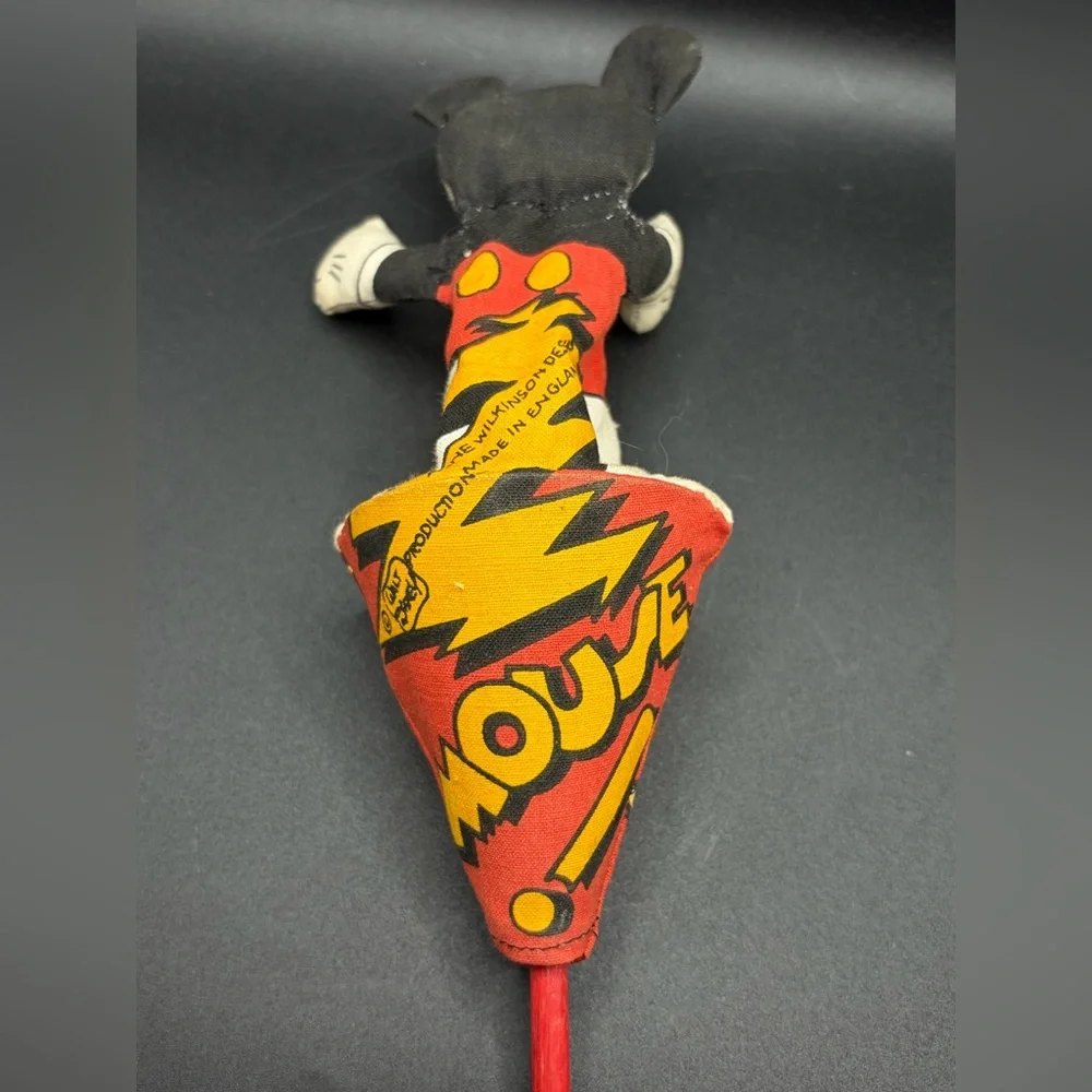 Vintage Walt Disney Mickey Mouse Push Up Puppet Collapsible Toy, Anne W. England
